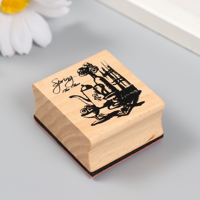 Печать дерево Печать дерево "Весенний чай" 4.5х4х2,5 см