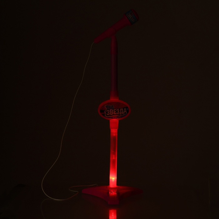 Микрофон &laquo;Ты звезда&raquo;, высота 80 см, цвет розовый