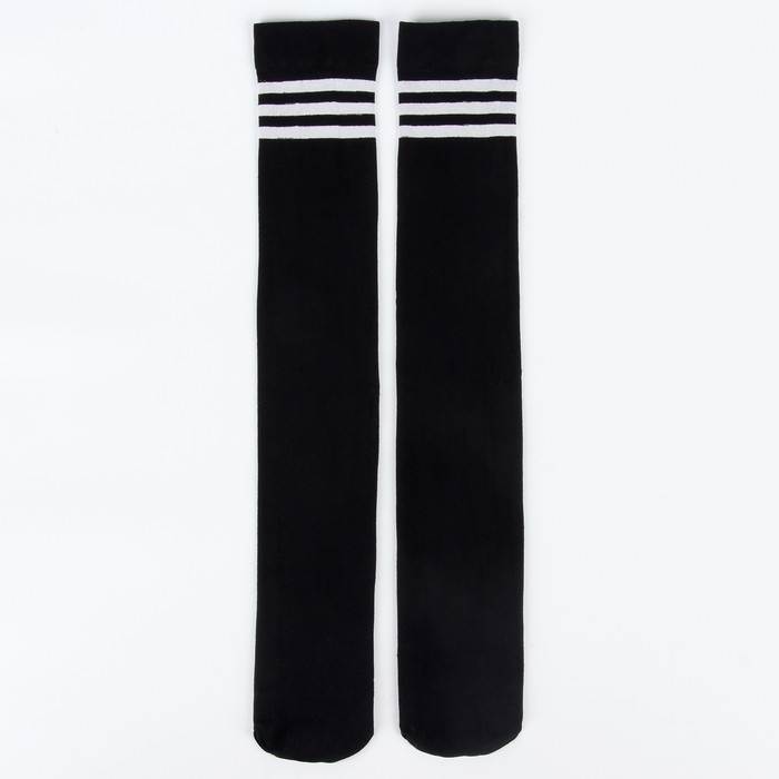 Гольфы для девочек школьные, цвет черный с полосками Гольфы для девочек школьные, цвет черный с полосками