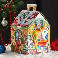 Новый год. Подарочная коробка "Отдых", 17 х 14,5 х 24,5 см.