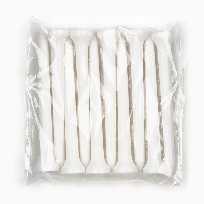 Набор подставок для гольф мяча, 10 штук, пластик, 1 х 7 см, белый цвет