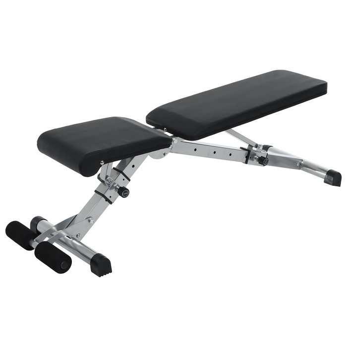 Скамья силовая, складная, с регулируемым наклоном