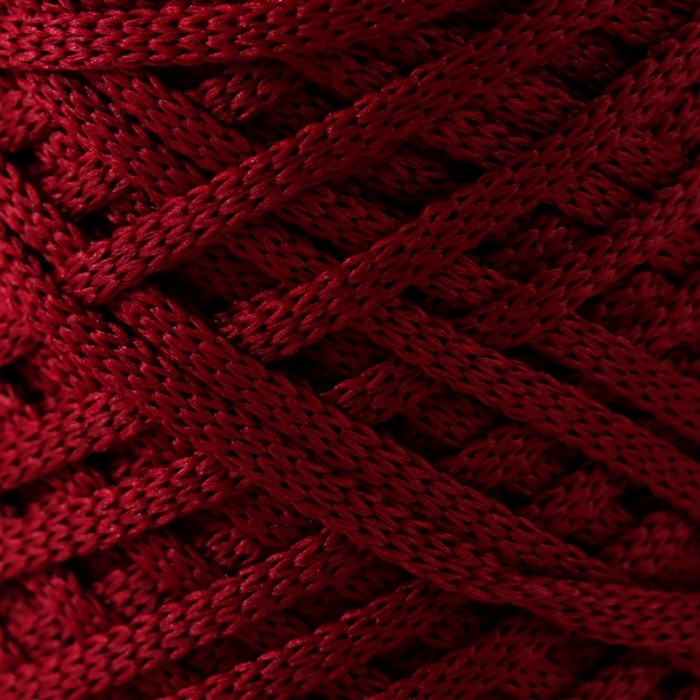Шнур плоский3 мм полиэфирный в клубках 100м/170г (+/- 5%) бордовый-153