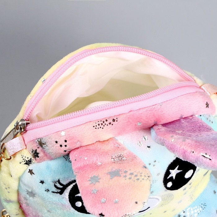 Сумка детская меховая &laquo;Зайчик&raquo;, цвет розовый, 15,5х12,7х4 см