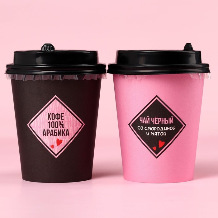 Подарочный набор &laquo;Со вкусом первого свидания&raquo; кофе: 100% арабика 8 г. и чайный напиток 3 г.