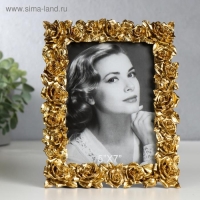 Фоторамка полистоун 13х18 см "Золотые розы" 20,5х16 см Фоторамка полистоун 13х18 см "Золотые розы" 20,5х16 см