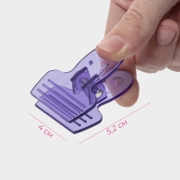 Набор зажимов для пакетов Доляна, 5,2&times;4 см, 5 шт, цвет МИКС