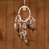 Ловец снов "Пять колец" белый 25х0,5х50 см Ловец снов "Пять колец" белый 25х0,5х50 см