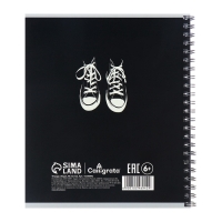 Тетрадь 48л кл на гребне Мужской стиль на черном, обл мел карт, мат лам, блок офсет МИКС Тетрадь 48л кл на гребне Мужской стиль на черном, обл мел карт, мат лам, блок офсет МИКС