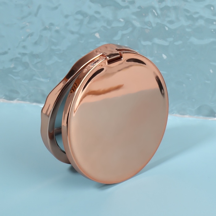 Зеркало складное &laquo;Волны&raquo;, d = 7,5 см, цвет розовое золото