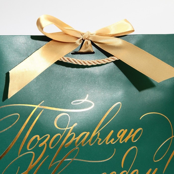 Пакет подарочный новогодний &laquo;My congratters&raquo;, 26 х 25 х 11 см, Новый год