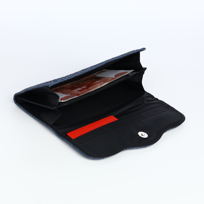 Кошелёк женский на магните, цвет синий Кошелёк женский на магните, цвет синий