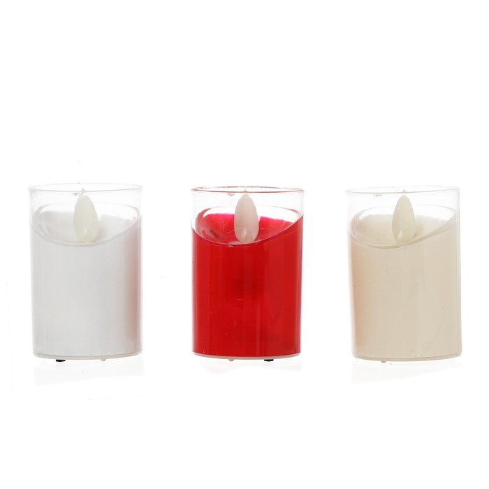 Свеча светодиодная, в стакане, цвета МИКС Свеча светодиодная, в стакане, цвета МИКС