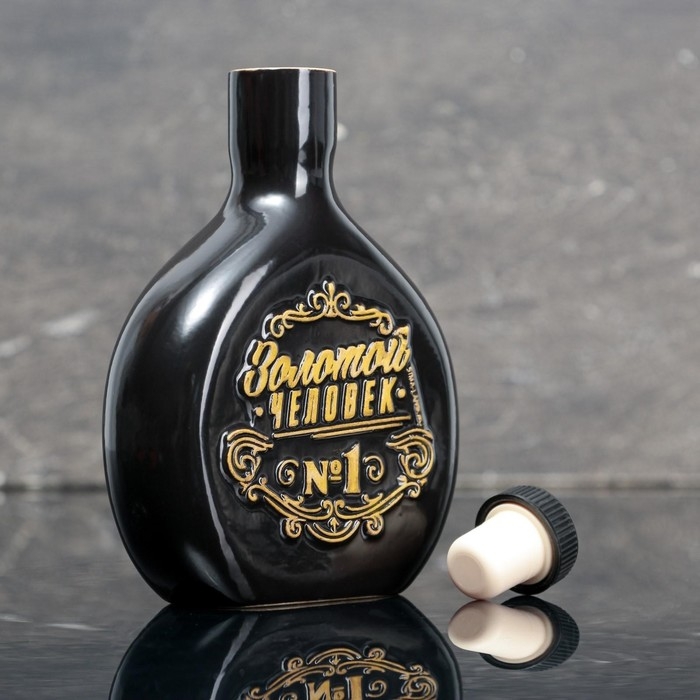 Графин - штоф керамический &laquo;Золото&raquo;, 175 мл