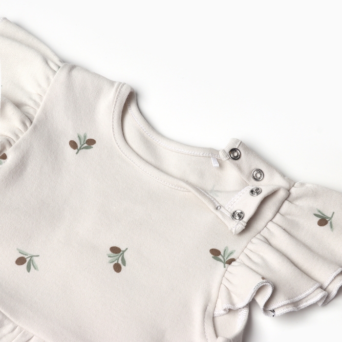 Комплект (платье и повязка) Крошка Я Olives, р. 68-74, молочный