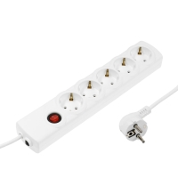 Сетевой фильтр Luazon Lighting, 5 розеток, 3 м, 3500 Вт, 3х1 мм2, 16 A, 220 В, c предохранителем, белый Сетевой фильтр Luazon Lighting, 5 розеток, 3 м, 3500 Вт, 3х1 мм2, 16 A, 220 В, c предохранителем, белый