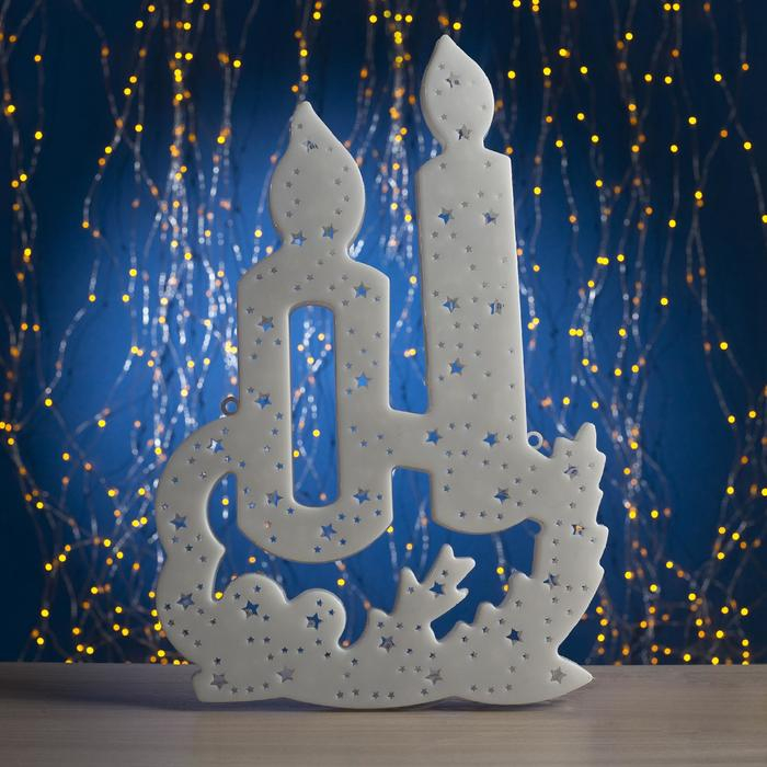 Светодиодная фигура &laquo;Свечки&raquo; 28 &times; 42 см, пластик, 220 В, свечение мульти (RG/RB)