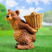 Садовая фигура "Медведь с корзиной" 30х23х30см Садовая фигура "Медведь с корзиной" 30х23х30см