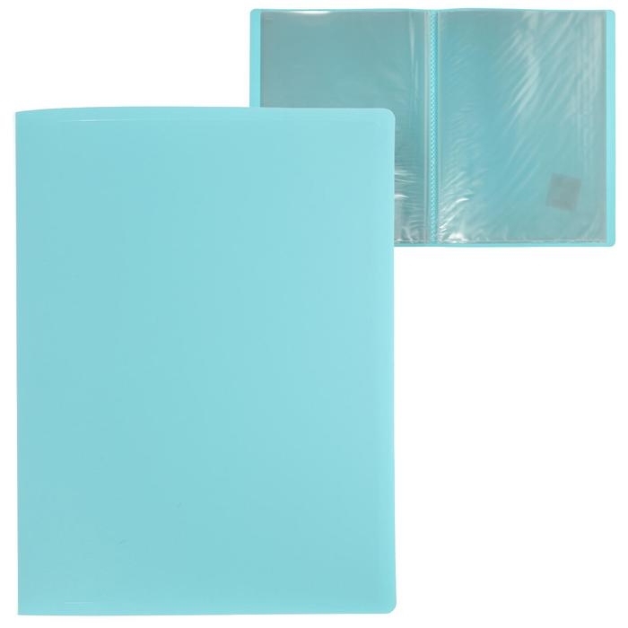 Папка с 40 вкладышами А4, 500 мкм, Calligrata, бирюзово-голубая Папка с 40 вкладышами А4, 500 мкм, Calligrata, бирюзово-голубая