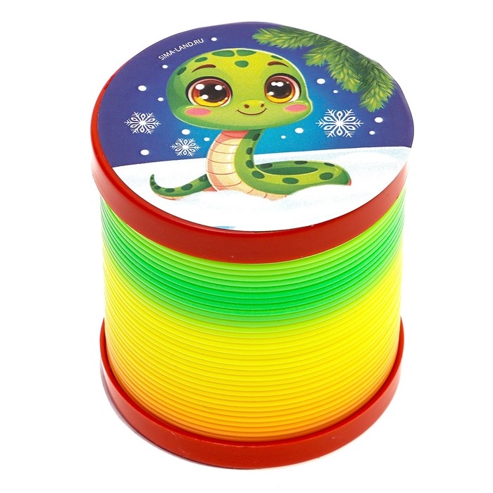 Новый год! Пружинка радуга &laquo;Змея удачи&raquo;, цвета МИКС, d.-5см, новогодний подарок