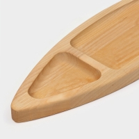 Менажница &laquo;Лодочка&raquo;, 2 секции, d=30&times;1 см, берёза