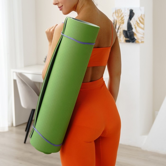 Коврик для йоги Sangh, 183&times;61&times;0,8 см, цвет зелёный