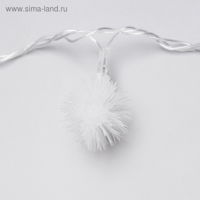 Гирлянда «Нить» 5 м с насадками «Ёжики», IP20, прозрачная нить, 20 LED, свечение мульти (RG/RB), мигание, 220 В Гирлянда «Нить» 5 м с насадками «Ёжики», IP20, прозрачная нить, 20 LED, свечение мульти (RG/RB), мигание, 220 В