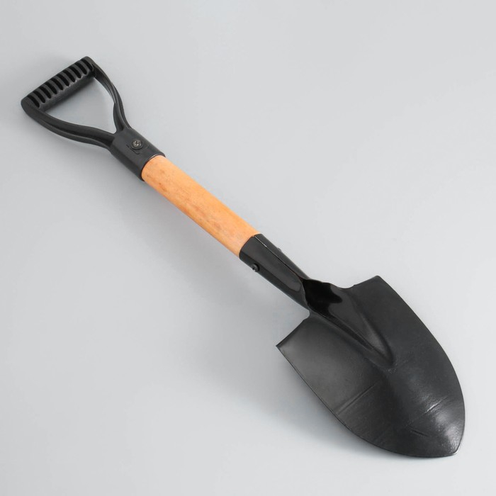 Лопата туристическая Лопата туристическая "Мастер К" штыковая, 51 см, черная, дерево