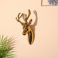 Настенное панно "Олень" алюминий 13х10х24 см