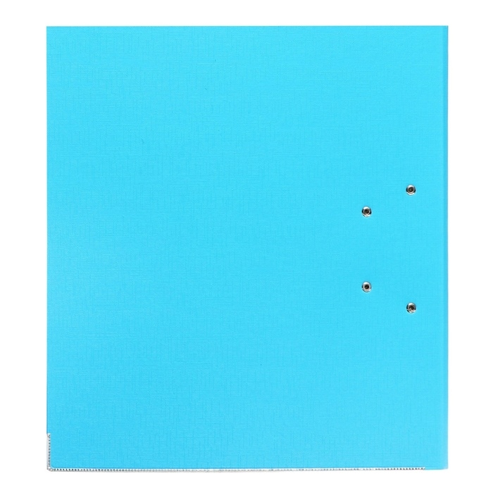 Папка-регистратор А4, 75 мм, Calligrata, ПВХ, тиснение "лен", металлическая окантовка, карман на корешок, собранная, голубая, микс