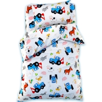 Постельное бельё 1,5 сп Синий трактор, 143х215 см, 150х214 см, 50х70 см -1 шт., 125 г/м2 поплин Постельное бельё 1,5 сп Синий трактор, 143х215 см, 150х214 см, 50х70 см -1 шт., 125 г/м2 поплин