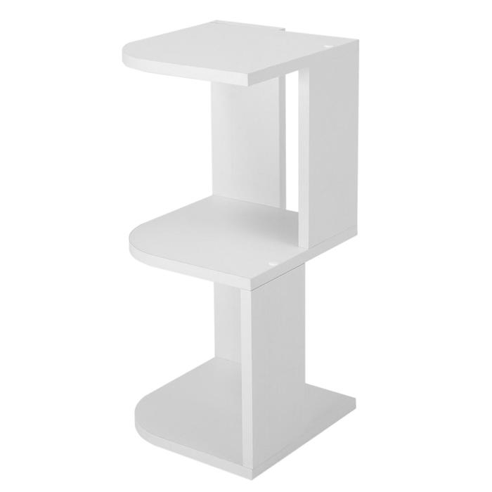 Полка угловая настольная и навесная Лео №3, 250х250х550, Белый