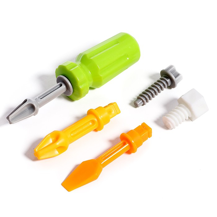 Конструктор винтовой &laquo;Эвакуатор с машинкой&raquo;, с отвёрткой и насадкой + знаки