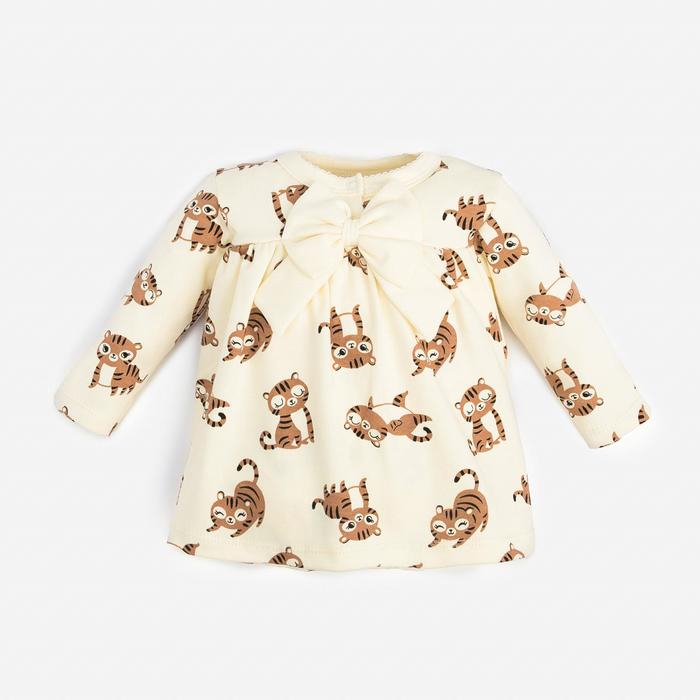 Боди-платье Крошка Я Боди-платье Крошка Я "Тигруля", рост 74-80 см, бежевый