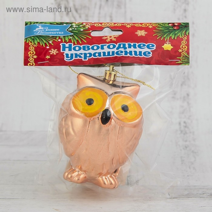 Украшение ёлочное "Сова" 8,5х7 см, микс