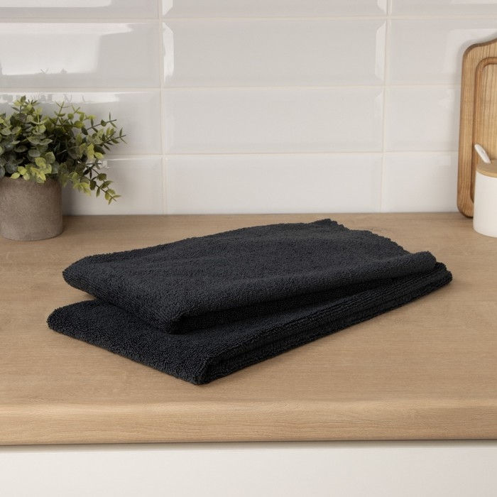 Тряпка для пола Raccoon, 220 г/м², 60×80 см, микрофибра, ультразвуковая обработка края, 2 шт, цвет черный Тряпка для пола Raccoon, 220 г/м², 60×80 см, микрофибра, ультразвуковая обработка края, 2 шт, цвет черный