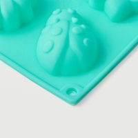 Форма для шоколада Доляна &laquo;Пыльца&raquo;, силикон, 29&times;17 см, 15 ячеек (4,8&times;4 см), цвет мятный