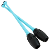 Булавы для художественной гимнастики вставляющиеся Grace Dance, 36 см, цвет голубой/чёрный Булавы для художественной гимнастики вставляющиеся Grace Dance, 36 см, цвет голубой/чёрный