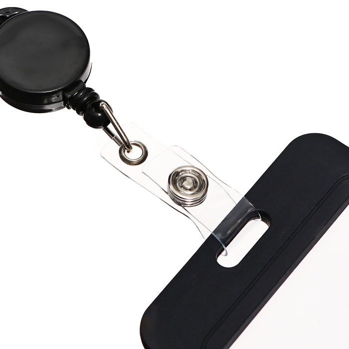 Бейдж-карман вертикальный пластиковый, внешний 110x70мм, внутренний 85x54мм, рулетка 40см, чёрный. Бейдж-карман вертикальный пластиковый, внешний 110x70мм, внутренний 85x54мм, рулетка 40см, чёрный.