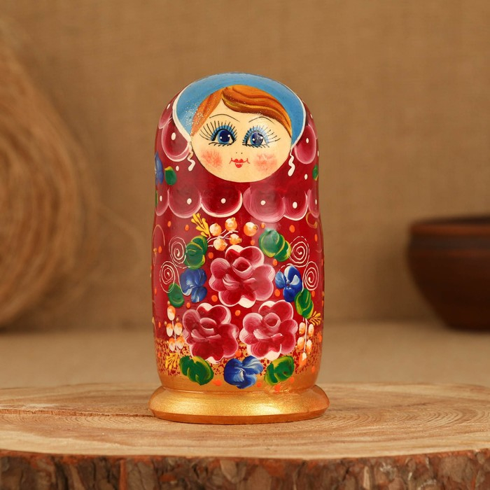 Матрешка 5-ти кукольная "Нелли" узоры, 15 см, ручная роспись