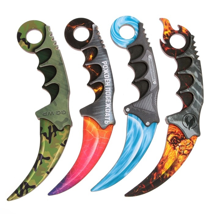 Сувенир, деревянное оружие, &laquo;Керамбит&raquo;, МИКС.