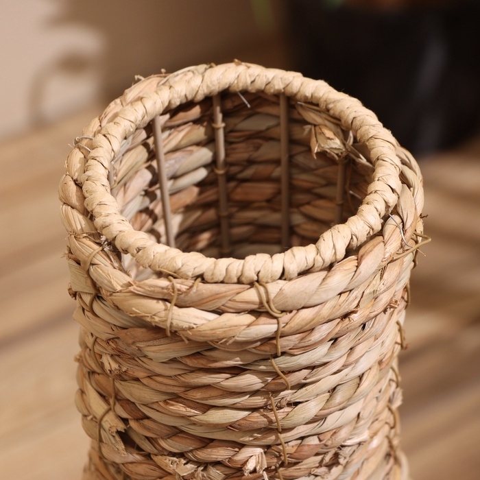 Ваза плетёная, напольная 28х28х60 см