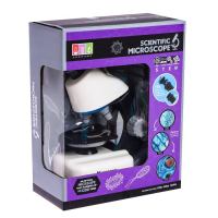 Микроскоп детский &laquo;Юный ученый&raquo; кратность х100, х400, х1200, подсветка, цвет белый