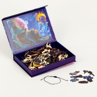 Пазлы деревянные фигурные «На краю Земли» с кулоном на руку, 163 элемента Пазлы деревянные фигурные «На краю Земли» с кулоном на руку, 163 элемента