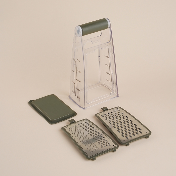 Тёрка двухсторонняя SL Home &laquo;Оливковая роща&raquo;, 13,2&times;8,4&times;24,3 см, противоскользящее основание, цвет оливковый