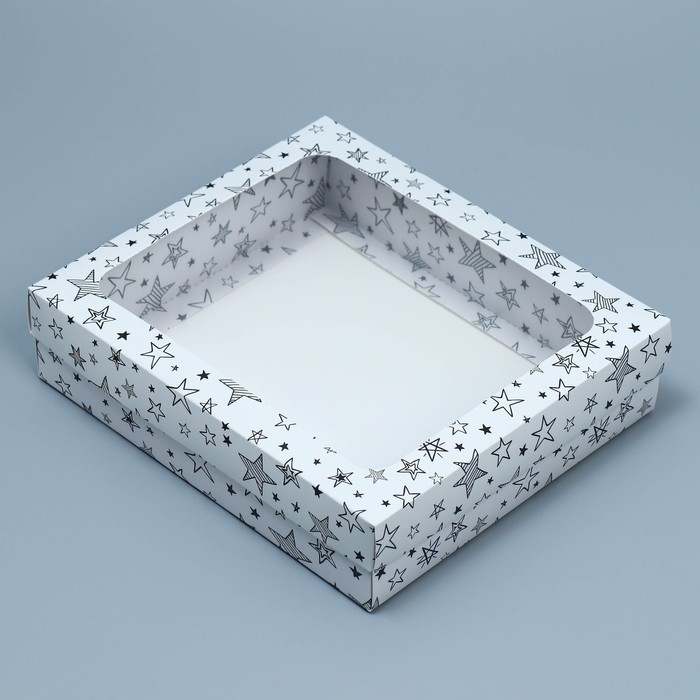 Коробка подарочная, упаковка, &laquo;Звёзды&raquo;, 23.5 х 20.5 х 5.5 см
