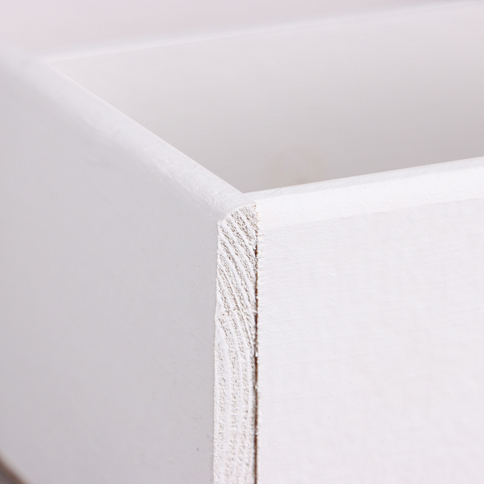 Ящик деревянный 20.5&times;34.5&times;10 см подарочный комодик, белая кисть