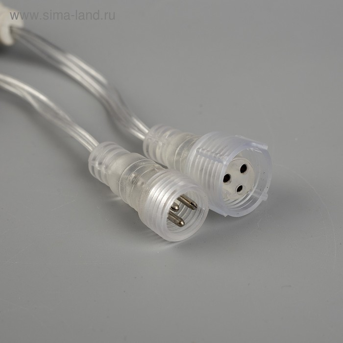 Гирлянда &laquo;Бахрома&raquo; 3 &times; 0.6 м, IP44, УМС, прозрачная нить, 160 LED, свечение жёлтое, мерцание белым, 220 В