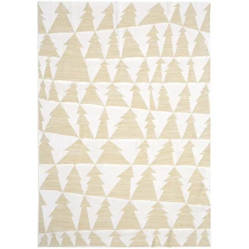 Плед &laquo;Танцующий лес&raquo;, белый с золотистым