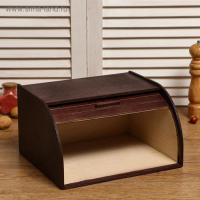 Хлебница деревянная "Корица", прозрачный лак, цвет орех, 29&times;24.5&times;16.5 см